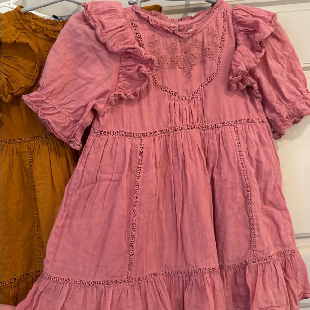 Doen Pink Ruffled Kids Dress